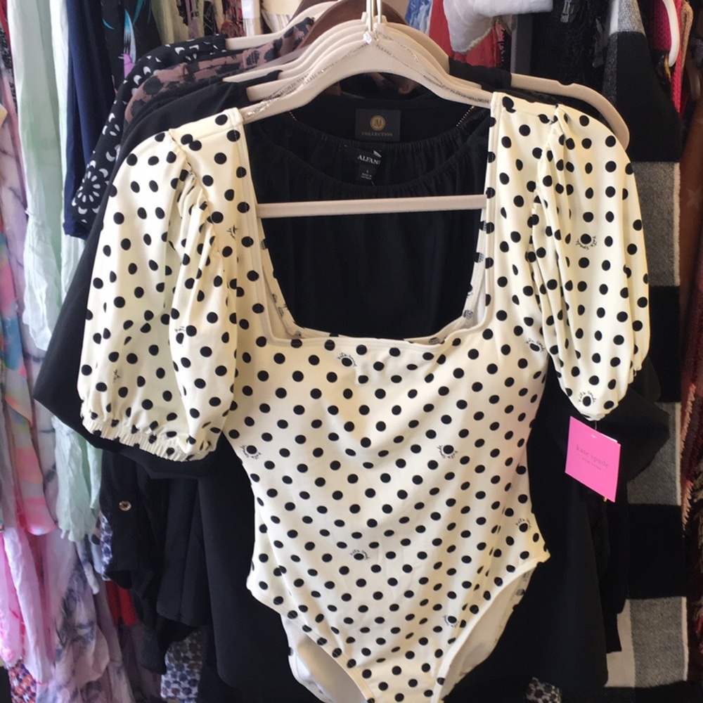 Kate Spade ~ Ivory Dots Bodysuit